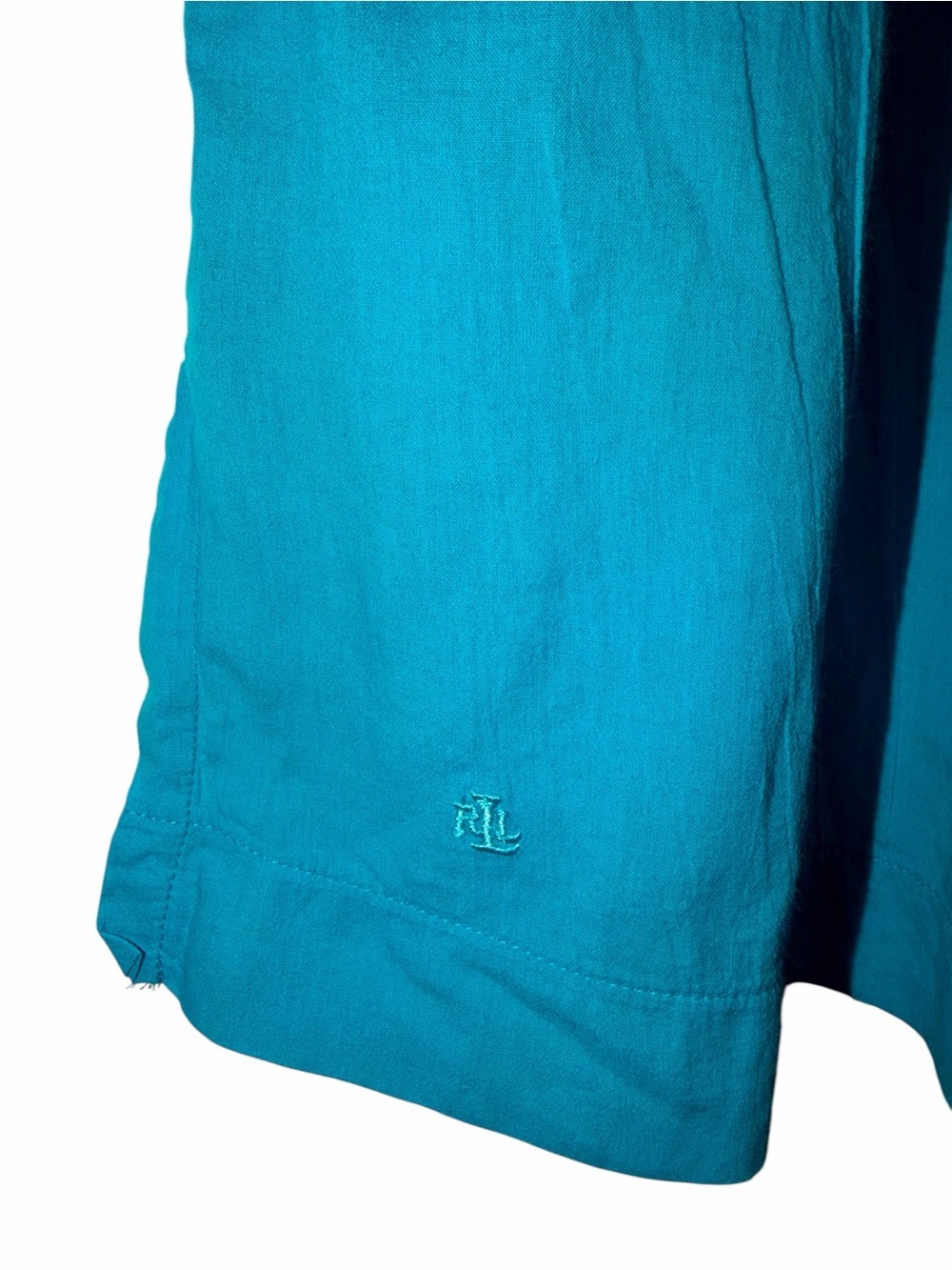 Ralph Lauren Crushed Farrah Swim Cover Up Dress Bright Teal Large - Picture 6 of 8